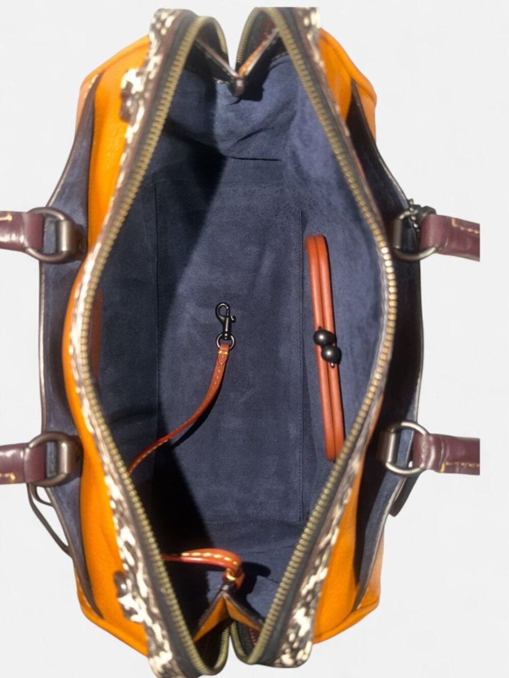 Coach 1941 Rogue Satchel 58841 Butterscotch Pebble Leather Snake Trim Doctor Bag - Picture 10 of 16